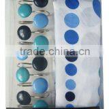 Amazing Design Polyester Bathroom Shower Curtain Set (polyester Shower Curtain and 12pcs Poly Resin Hooks) thumbnail-1