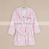 Pink Cute Printed Bathrobe Hooded Kids Robe Lovely Robe thumbnail-1