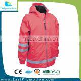 190g Polyester Pu Winter Jacket With Reflective Tape For Adult thumbnail-2