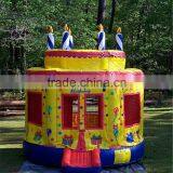 funny cake model inflatable birthday bounce,cheap bouncer castle