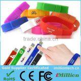Bulk Cheap Silicon 8GB USB Flash Drives 4GB Silicon USB Bracelet/Wristband USB thumbnail-1
