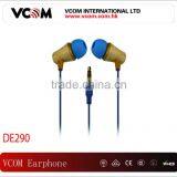 High Quality Environmental Bamboo Mobile Earphone for Sale thumbnail-1