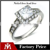 2016 Fashion Silver Crystal Jewelry Stone Stainless Steel Engagement Rings