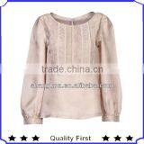 2016 Women Elegant Blouse Champagne Silk Blouses for Women thumbnail-1