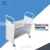 Stainless Steel Push Trolley Carts With Two Layers