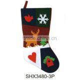 19" Non-woven Well-matched Christmas Stocking With Unique Design thumbnail-2