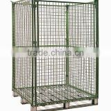 wire mesh pallet container(collapsible stroage cage)