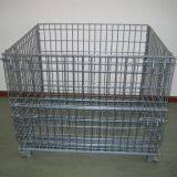 1.2X1.0m Collapsible Folding Warehouse Logistic Trolley Roll Wire Mesh Storage Cage thumbnail-5