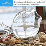 Clear Large Glass Fish Shaped Bowl thumbnail-2