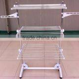 Multi Color Clothes Garment Drying Hanger Rack and Large Capacity Rack With 3 Levels and Bar for Sheets thumbnail-3