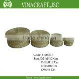 Natural Seagrass Basket With Lid