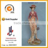 resin elegant lady figurine for home decoration crafts and gifts