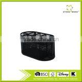 Black Multi-function Metal Mesh Name Card Collection Oval Suppiles Caddy thumbnail-1