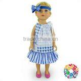 Cute Baby Girls 18 Inch Doll Clothes Summer Floral Cotton Candy Dress for Dolls thumbnail-3