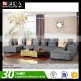Contemporary Grey Fabric Sectional Sofa w Chaise and Pillows Modern Design Couch G1126 thumbnail-3