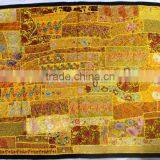 Old Fabric Handworked Handcrafted Wall Decor - Handworked Cotton Fabric Patchwork Wall Hanging Tapestry thumbnail-4
