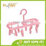 Plastic Hanger With Clips, Hangers for Socks, Plastic Clothes Peg Hanger thumbnail-1