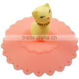 Food Grade Silicone Rubber Anti-dust Airtight Seal Silicone Drink Cup Lids With Cat Head Shape thumbnail-4