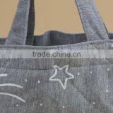 China Blue Color Cotton Handled Shopping Bag Manufacture thumbnail-2