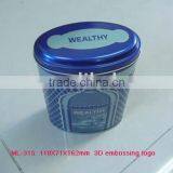 Oval Tin Can With Full Embossing for Perfume Bottle Packing thumbnail-1