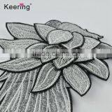 Pretty Lotus Flower Decoration Clothing Embroidery Patch Pair WEF-020 thumbnail-4