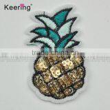 New 3D Pineapple Beaded Sequin China Embroidery Patches WEFB-002 thumbnail-1