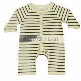 Organic Cotton New Design Baby Lace Rompers and 100% Soft Black Stripes Romper for Babies With Baby Infant Hooded Rompers thumbnail-1
