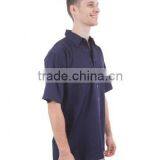 100% Cotton Preshrunk Drill Short Sleeve Navy Mens Work Shirts thumbnail-3