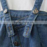 2017 Summer Girls Boutique Clothing Set White Applique t Shirt +suspender Denim Skirt 2pcs Suit thumbnail-4