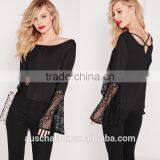 OEM Service Wholesale Korean Style Fancy Lace Blouse thumbnail-6