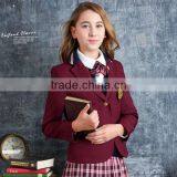 Classic UK Style,Red Coat and Checker Skirt,High School Uniform thumbnail-1