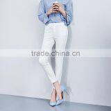 2017 New Summer All-match Nine Point Pencil Pants White Female Korean Tide Casual Trousers Custom thumbnail-4