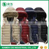 New Item European Style Slim Fit Lightweight Mens Cotton Down Vest for Winter thumbnail-1