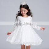 Guangzhou Children Clothes Girls Lace Fancy Dress White Spring Dress Children thumbnail-4