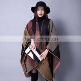 Western Wind 2017 New Spring Style Women Scarf Grid Printed Many Colors Imitated Cashmere Material Ladies Cloak thumbnail-1