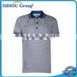Boys Polo Collar Stripe Printed T-Shirt Navy/White 3-10 Years thumbnail-1