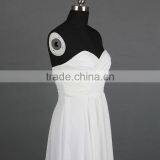 Sweetheart Floor-Length Chiffon White Evening Dress thumbnail-4