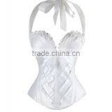 Elegant Women Waist Trainer Cincher Overbust Corsets Shaper Bowknot Halter Tops Sexy Waist Trainer thumbnail-2