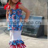 Ibear Garment Factory Girls Clothing Latest Design Baby Frock Dress Wild Dress Ruffle Sets Boutique Spring Outfits thumbnail-6