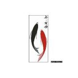 Y09052814 Two Fishes Left Every Year Wealth and Prosperity Cross Stitch As The Picture