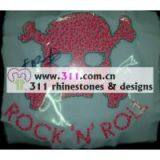 311 Skull Lumi Studs Hot-fix Heat Transfer Rhinestone Motif Design 3