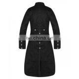 Men Dark Military Straight Trench Black Gothic Fashion Long Coat thumbnail-2