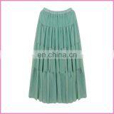 Four Fold Bohemian Style Colorful Long Pleated Skirt thumbnail-4