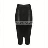 Black Vent Pencil Skirt Bandage Dress Mid Skirts Wholesale thumbnail-1