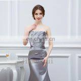 Hot Sale 2017 Long Cheap Bridesmaid Dresses Strapless Lace-up Back Mermaid Evening Dresses Beaded Ctystals Prom Dresses thumbnail-3