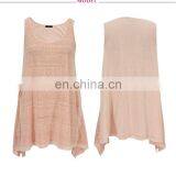 Summer Sleeveless Lady Tunic Swing Women Retro Burn Out Tunic thumbnail-3