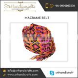 Multi Color Fancy Hand Woven Boho Macrame Belt