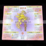 Custom calendar design printed ultra thin round corners game mouse pad