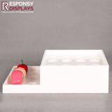 Custom White Acrylic Lip Balm Counter Display Stand Lipstick Rack For Makeup Shoppe thumbnail-2