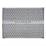 China Supplier Black Japanese Traditional Pattern Outdoor Rugs Recycled Plastic Cheap pp Straw Woven Carpet